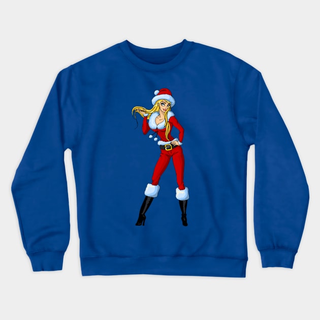 Xmas Girl Crewneck Sweatshirt by AnishaCreations